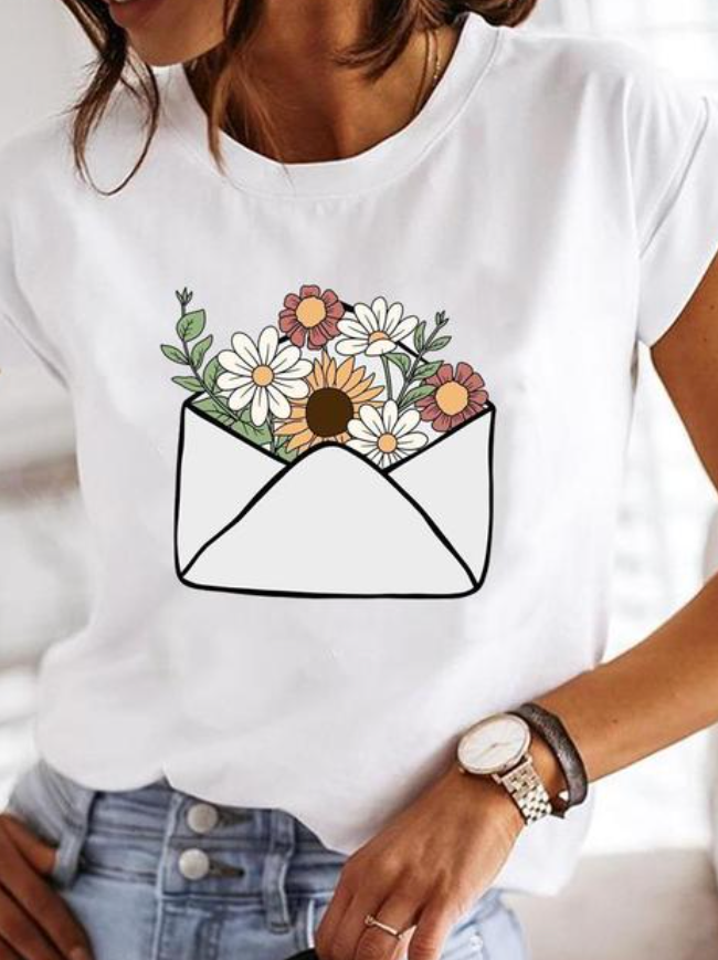 Women's printed cotton chemise shirt with eye-catching pattern, versatile chic everyday wear style
