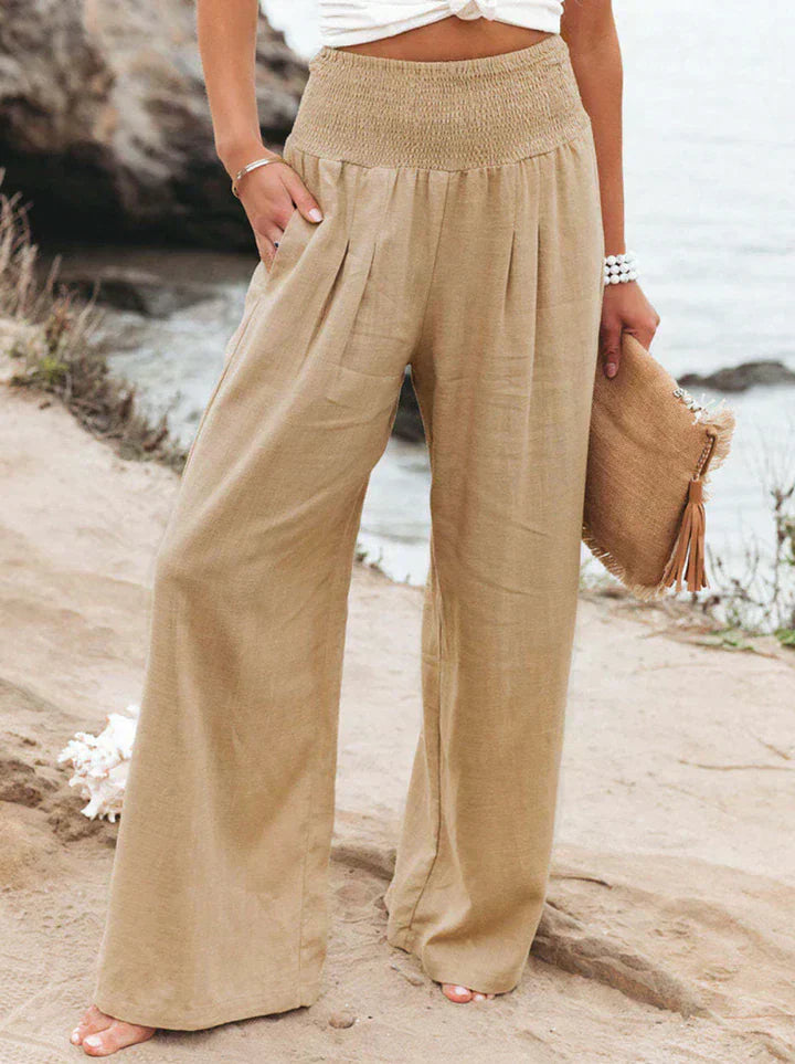 Women's wide-leg airy pants lightweight breathable elegant silhouette for all-day comfort