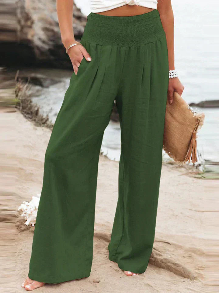 Women's wide-leg airy pants lightweight breathable elegant silhouette for all-day comfort