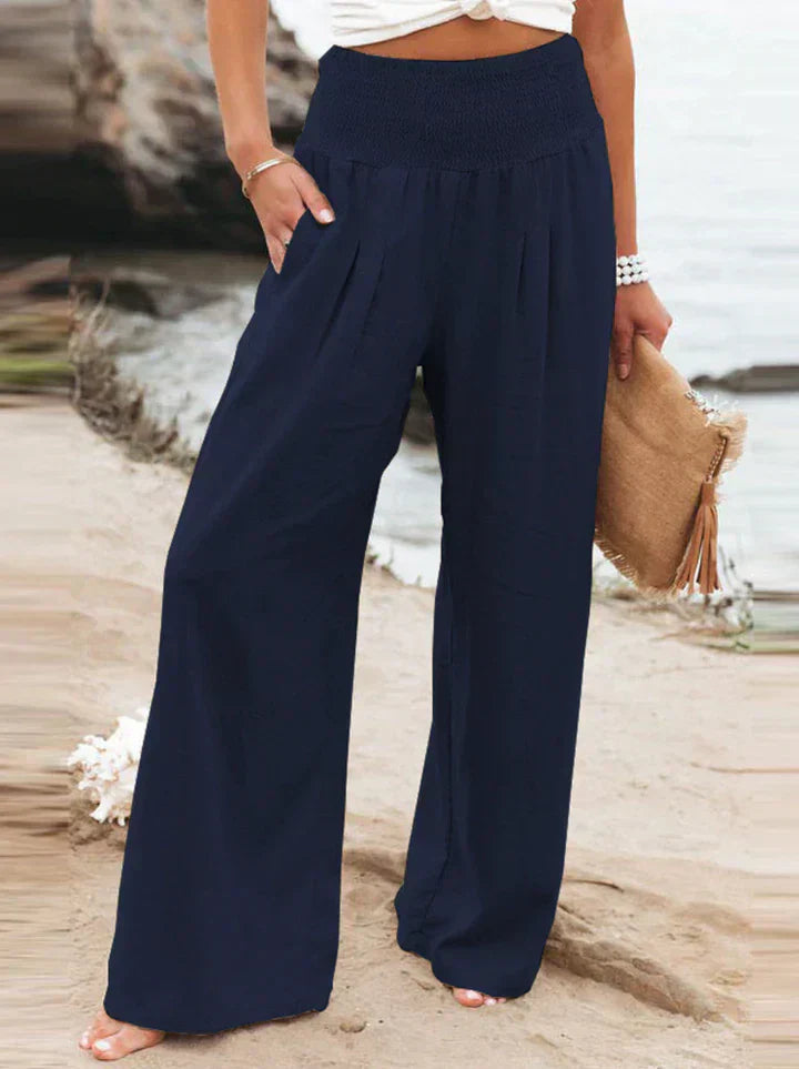 Women's wide-leg airy pants lightweight breathable elegant silhouette for all-day comfort