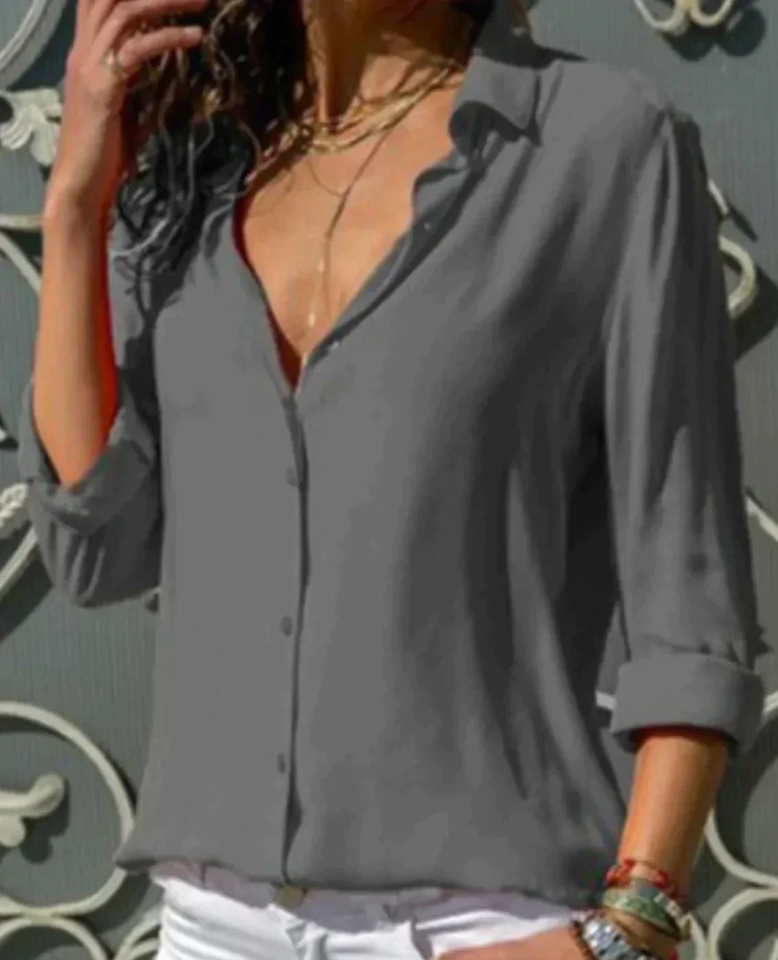 Mia festive winter blouse for women, elegant contemporary silhouette with easy-care premium fabric