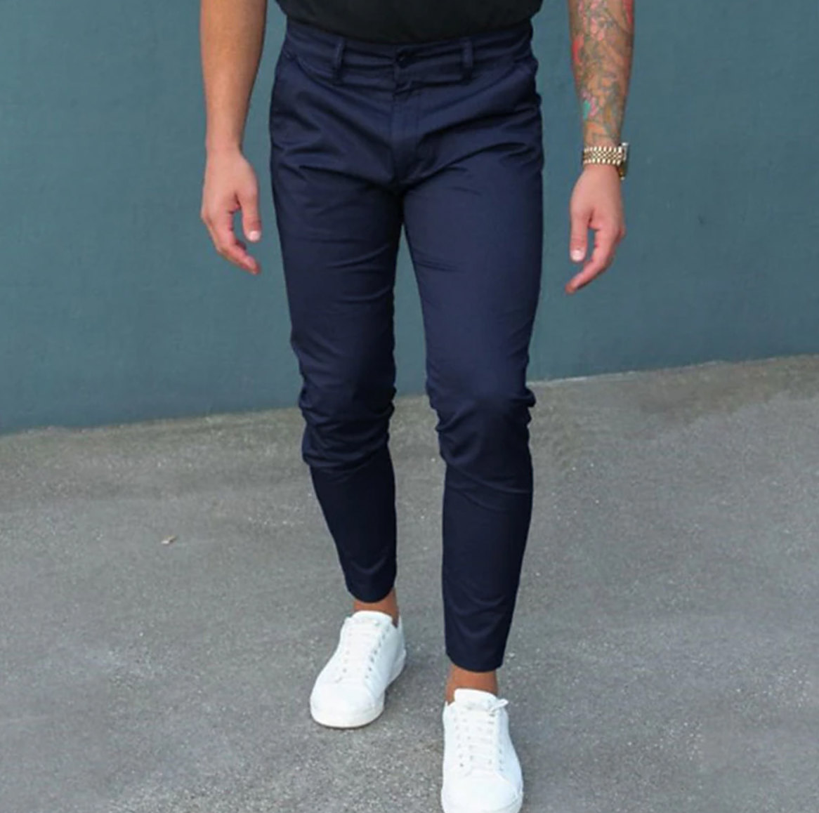 Calvin men's tailored fit trousers versatile slim silhouette for casual and formal all-day comfort
