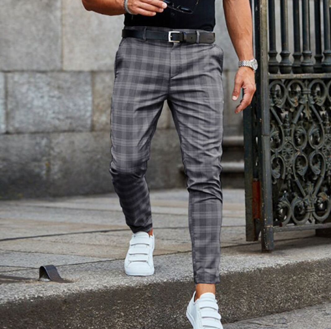 Men's elegant tailored pants with unique sophisticated patterns for modern everyday confidence