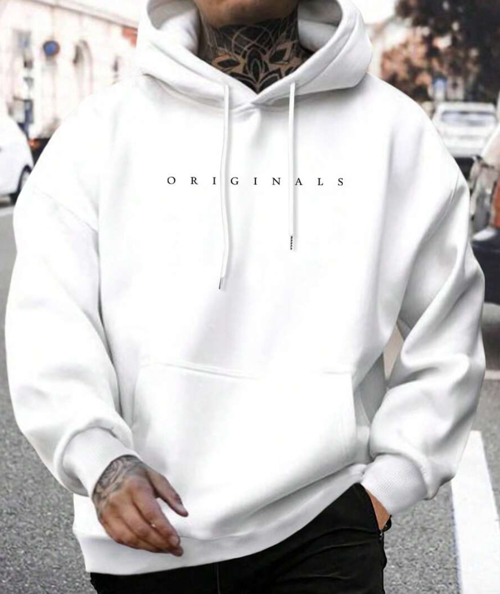 NICK relaxed-fit hoodie in neutral tone, ultra-soft premium fabric everyday casual essential