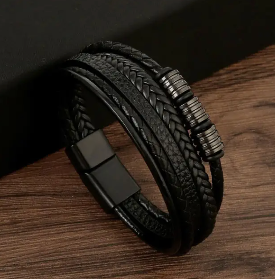 High quality leather bracelets (set of 5) - Urbann-Vibe