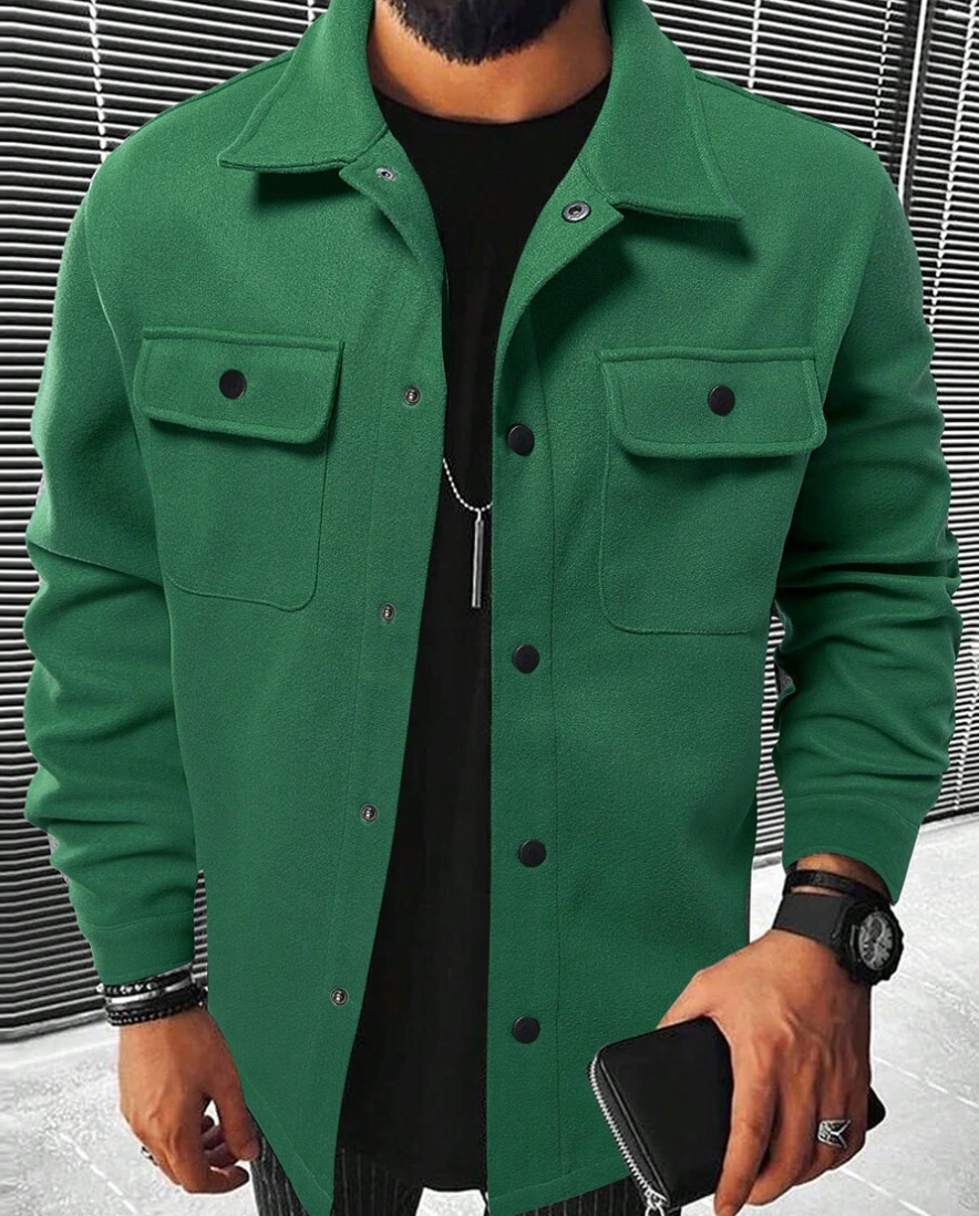 Josiah men's lightweight spring jacket relaxed fit breathable polyester with classic button closure