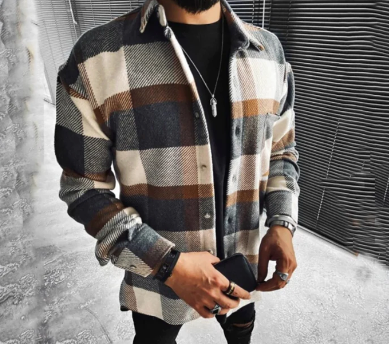 Lukan unisex thermal shirt in neutral tones, modern slim fit with cold-weather insulating fabric