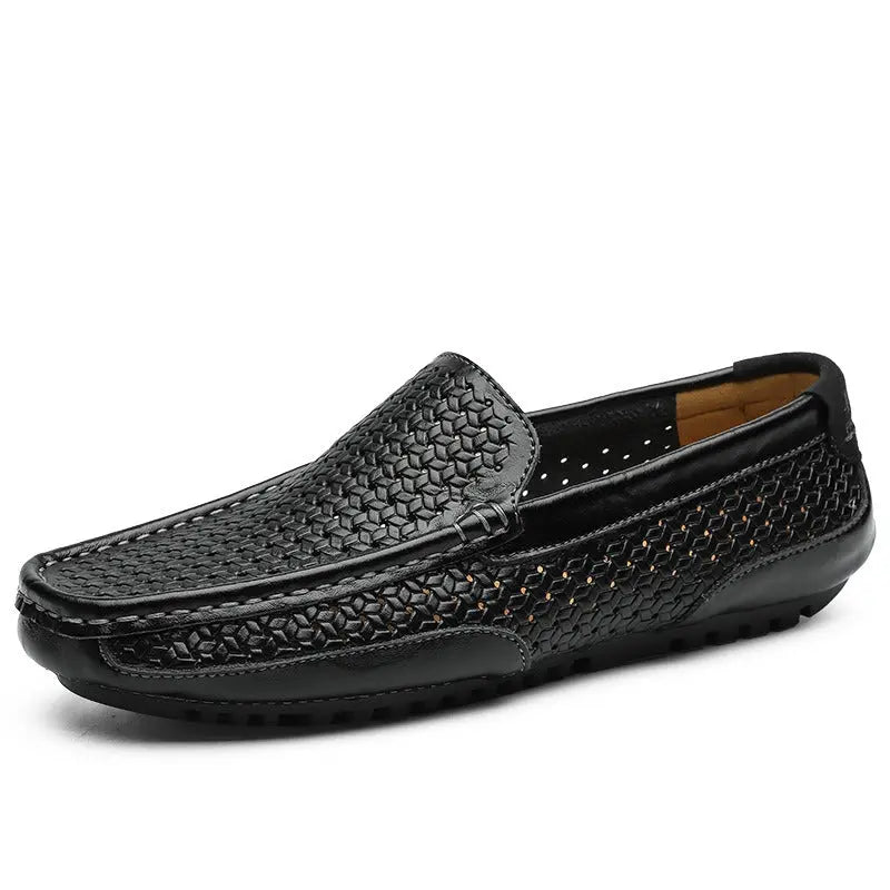 Majestic unisex leather loafers professional style slip-on breathable cushioned insole all-day comfort