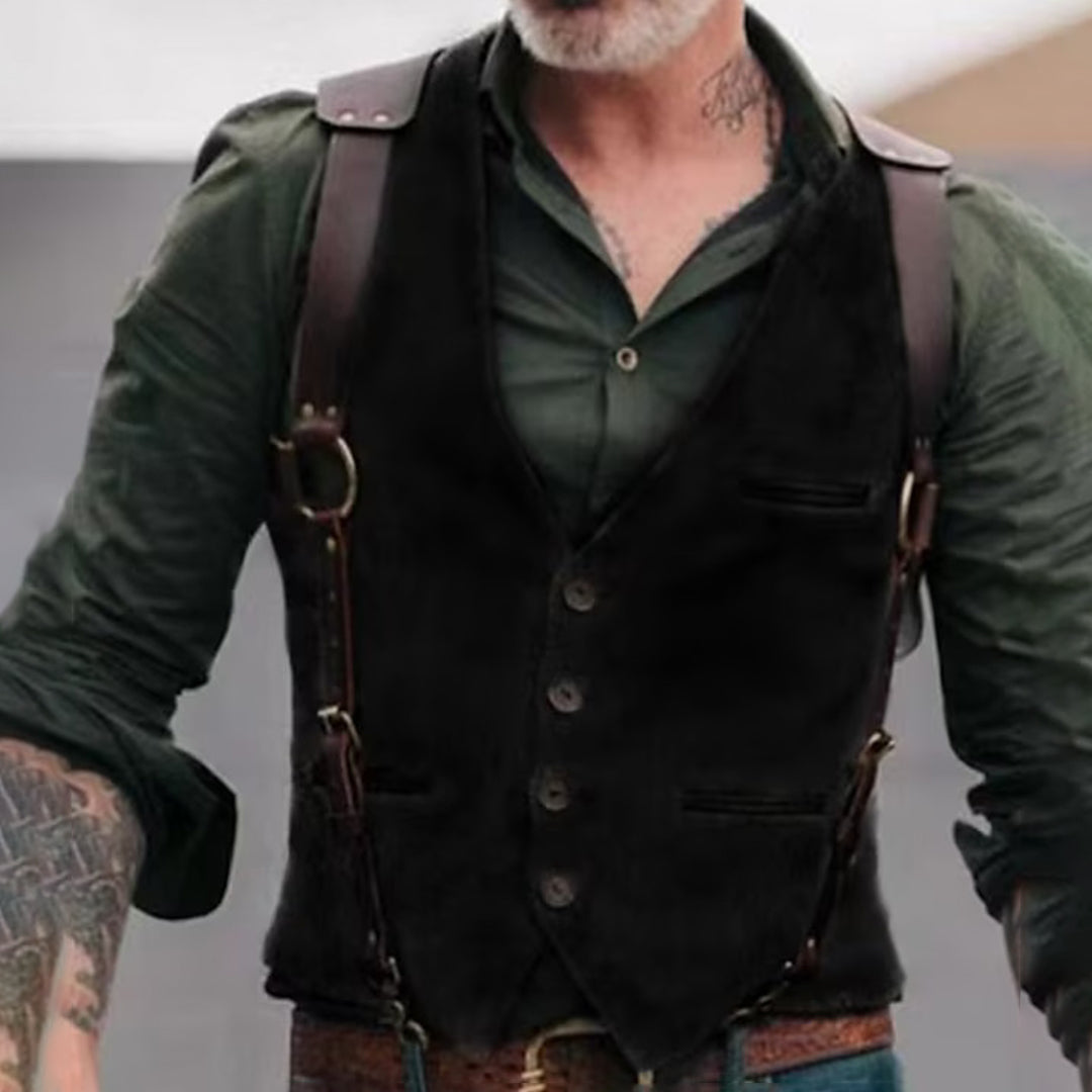 Men's lightweight slim-fit casual vest, breathable sleeveless gilet for everyday modern style