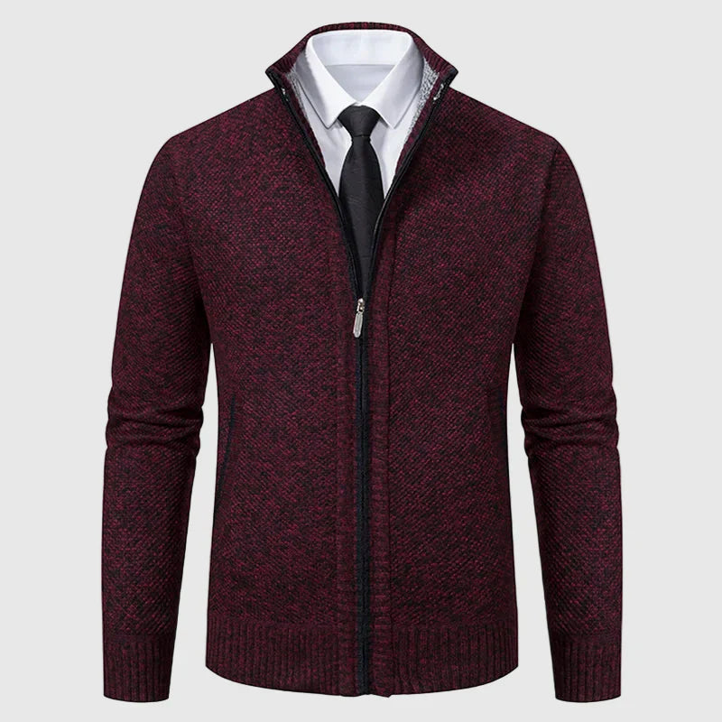 Blackwell Signature dark knitted professional coat by Lorenzo Vitali, sleek modern silhouette FlexiLock blend