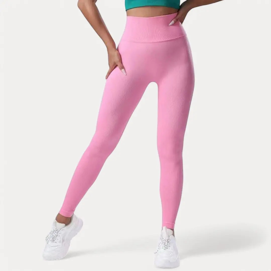 Women's black sculpt seamless leggings high waist V-back design for curves secure fit