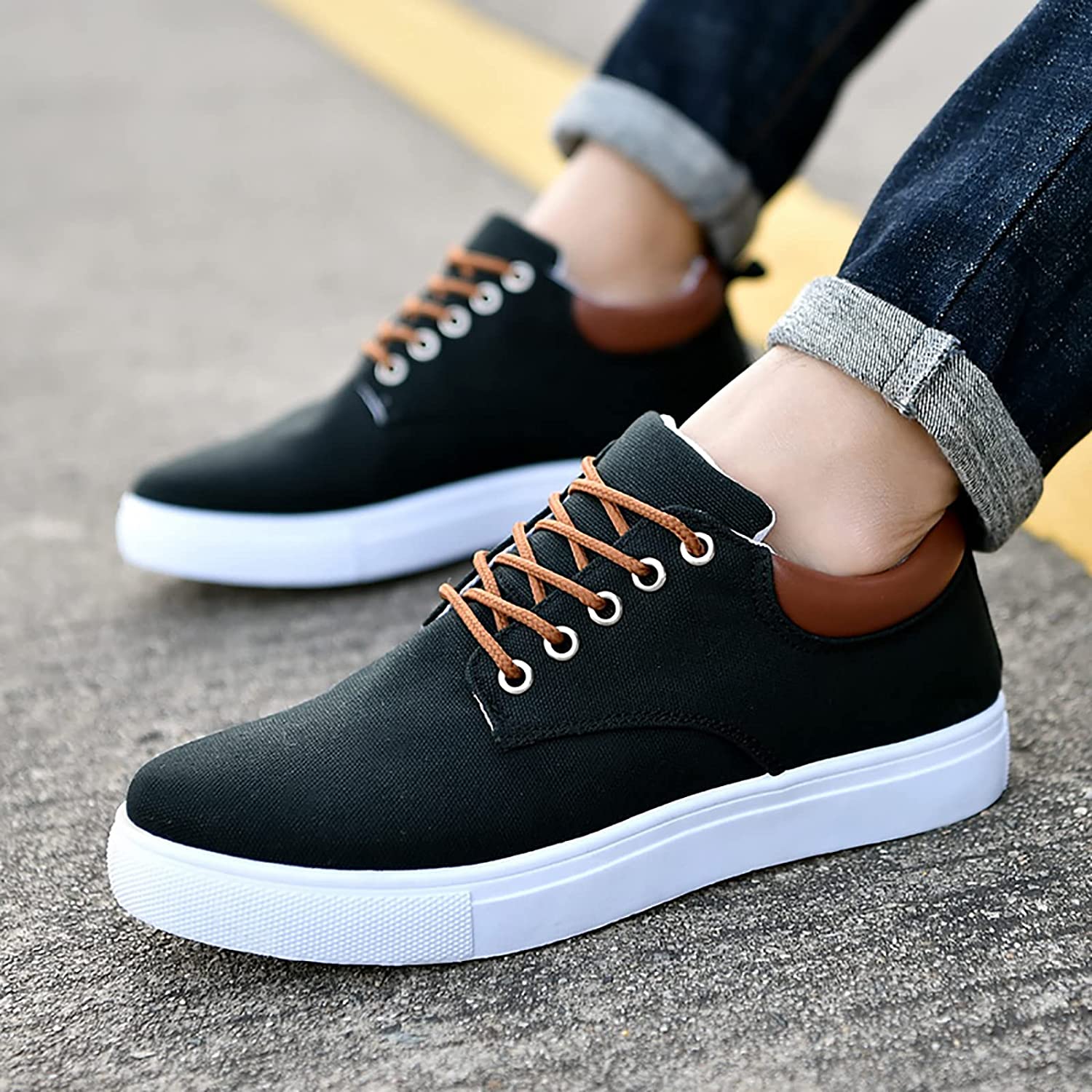 Max white men's sneakers raised supportive sole versatile casual office sport everyday comfort