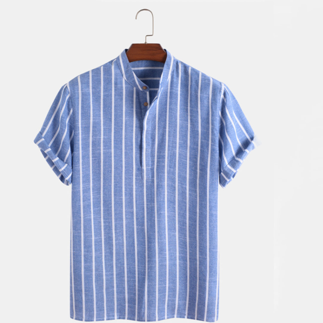 Men's white cotton slim fit shirt classic versatile design with button-front closure everyday comfort