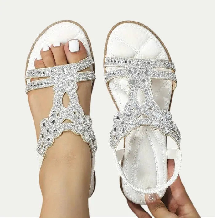Women's bohemian summer sandals soft faux leather lightweight breathable all-day support warm-weather style
