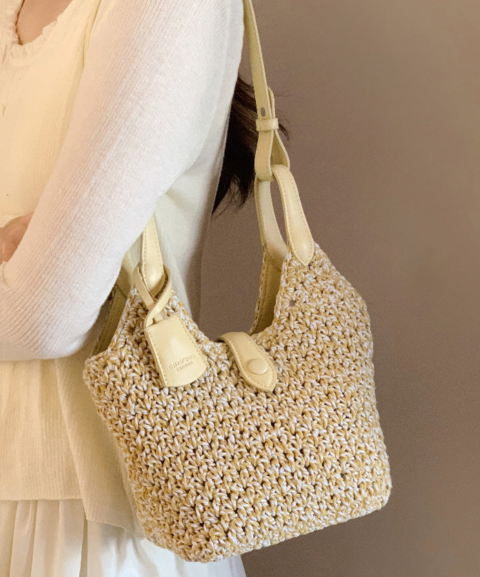 Sac à bandoulière bohème polyvalent en paille tressée - Urbann-Vibe