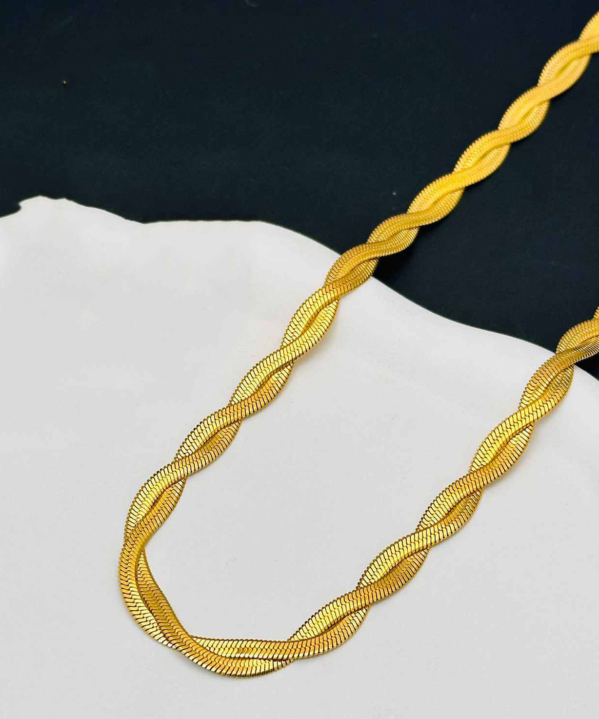 Collier double couche en alliage d'acier inoxydable doré Boho - Urbann-Vibe