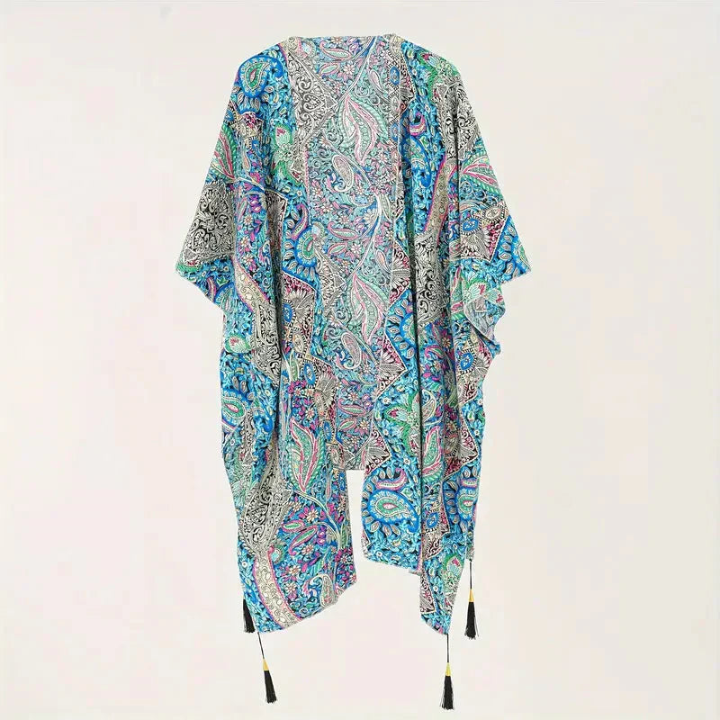 Sola boho kimono cover-up women loose flowing silhouette elegant boho-chic versatile layer