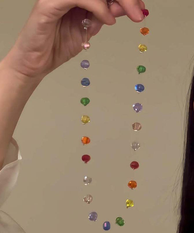 Collier de perles de verre arc-en-ciel bohème graduées - Urbann-Vibe