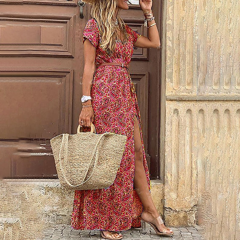 Women's boho white cotton dress flowing silhouette lightweight breathable summer style