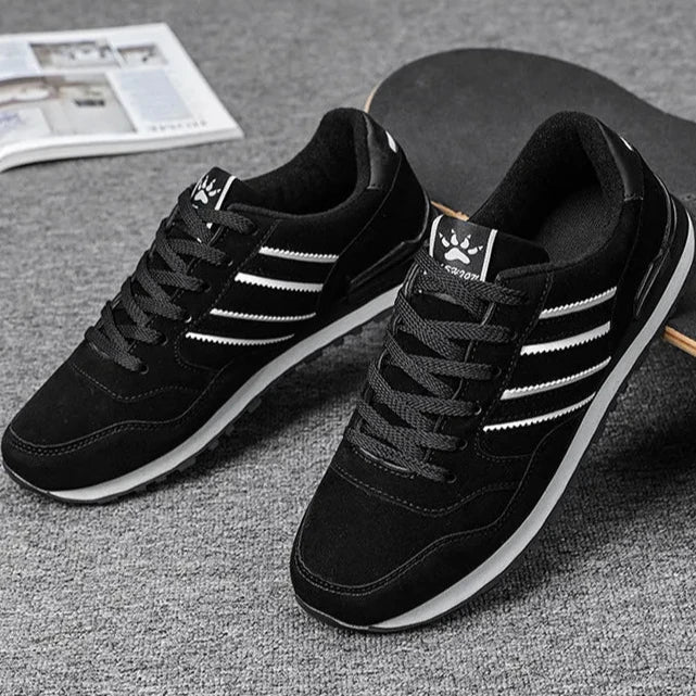 Bonty breathable mesh suede sneakers retro athletic style shock-absorbing sole urban comfort