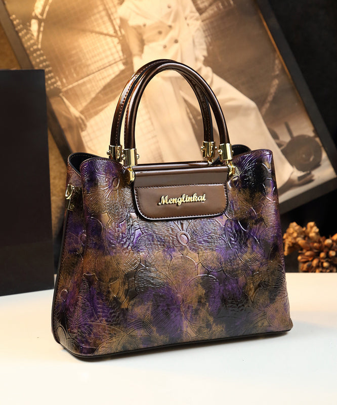 Sac fourre-tout en similicuir durable, dégradé violet, gaufré, boutique - Urbann-Vibe