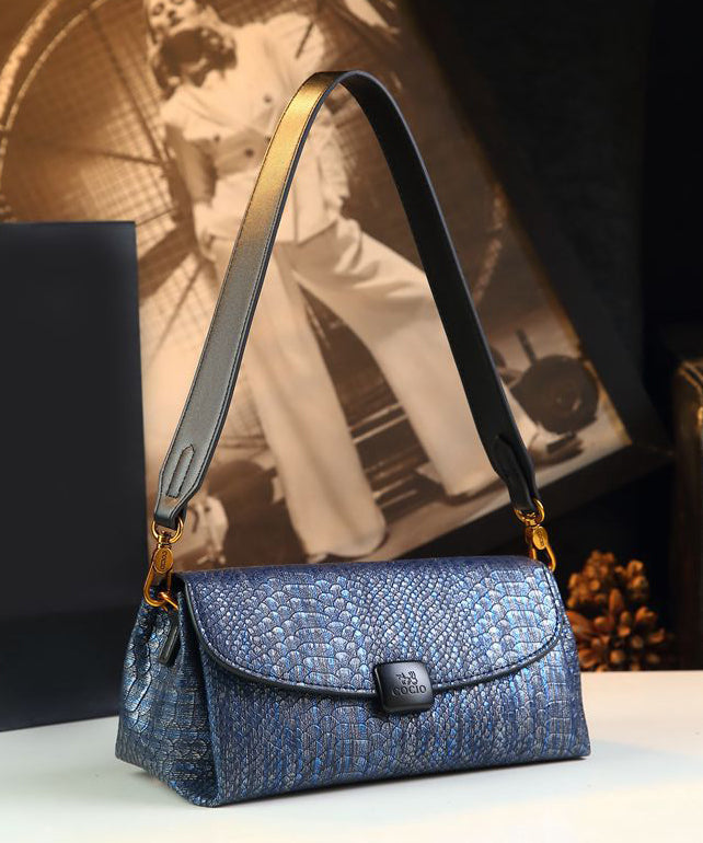 Sac à main bandoulière durable en serpentine bleu marine Boutique - Urbann-Vibe
