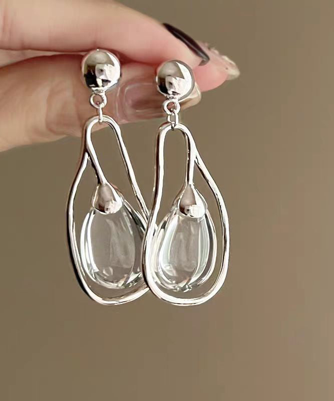 Boucles d'oreilles goutte d'eau en cristal et alliage de soie Boutique - Urbann-Vibe