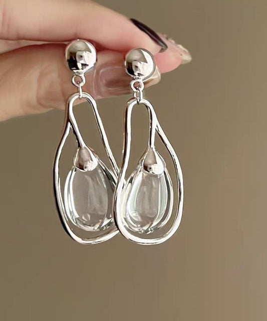 Boucles d'oreilles goutte d'eau en cristal et alliage de soie Boutique - Urbann-Vibe