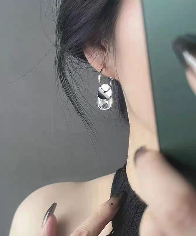 Boucles d'oreilles créoles en argent sterling et paillettes de cristal Boutique Silk - Urbann-Vibe