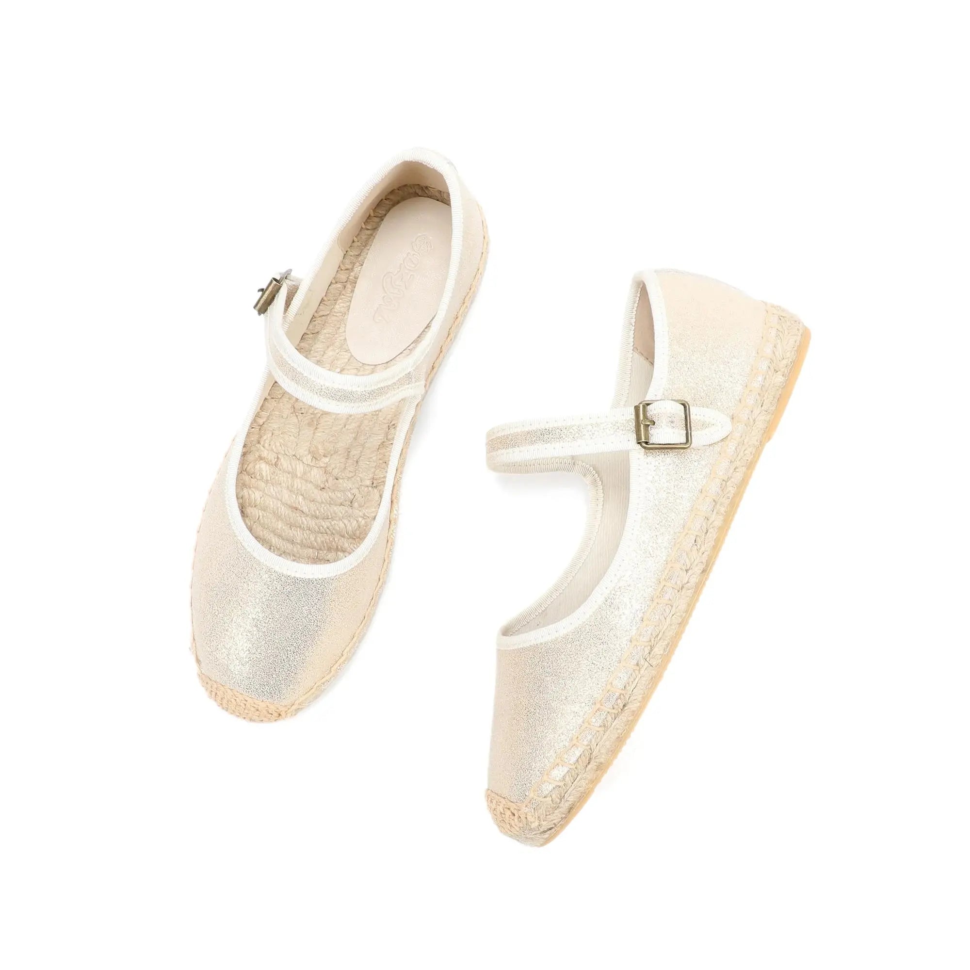 Women's breathable canvas Mary Jane espadrilles with lightweight cushioned sole in casual style