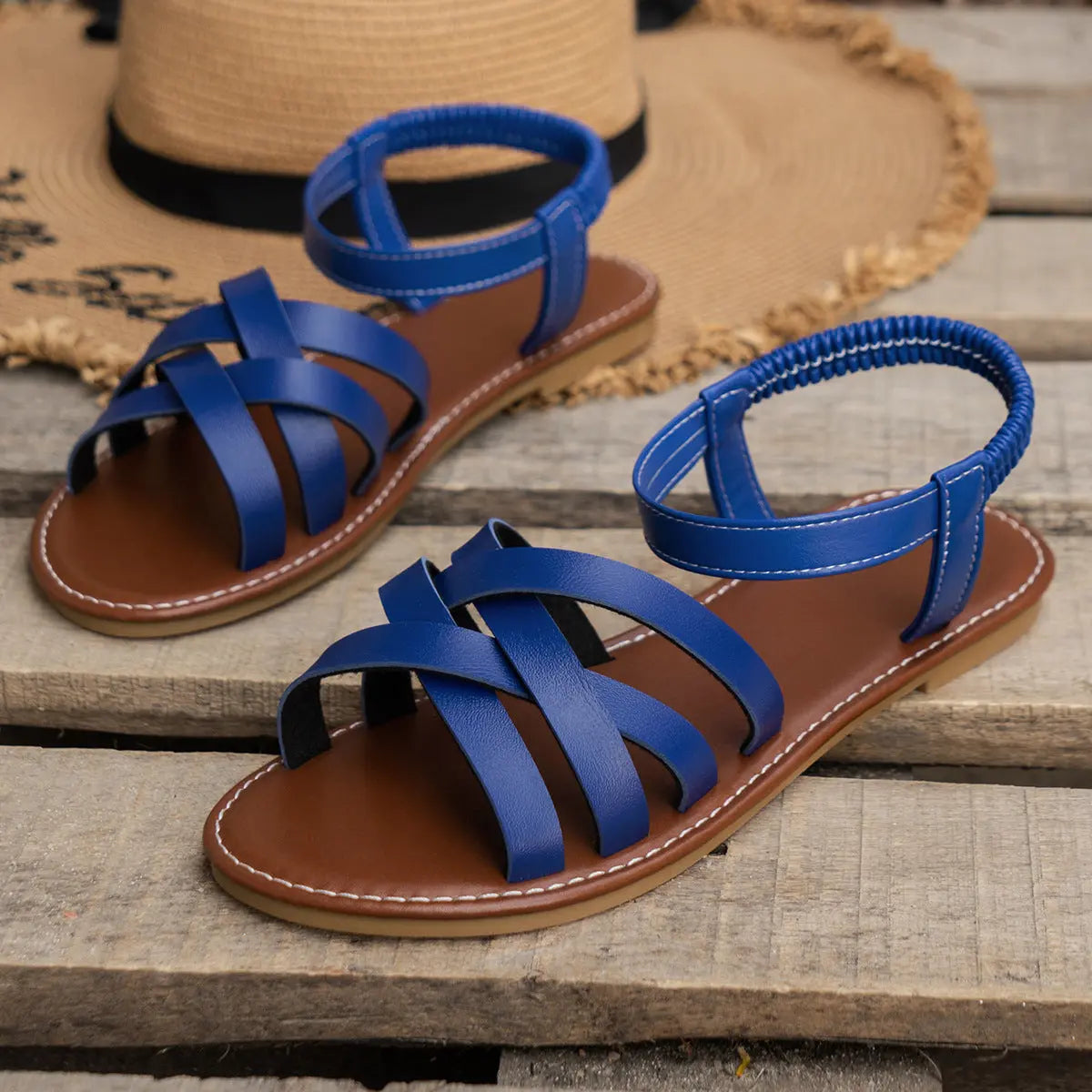 Women's breathable cross strap sandals microfiber upper elastic fit durable sole outdoor adventure
