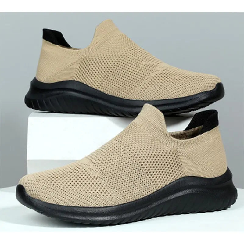 Unisex breathable knit sneakers lightweight eco-friendly fiber blend casual all-day comfort style