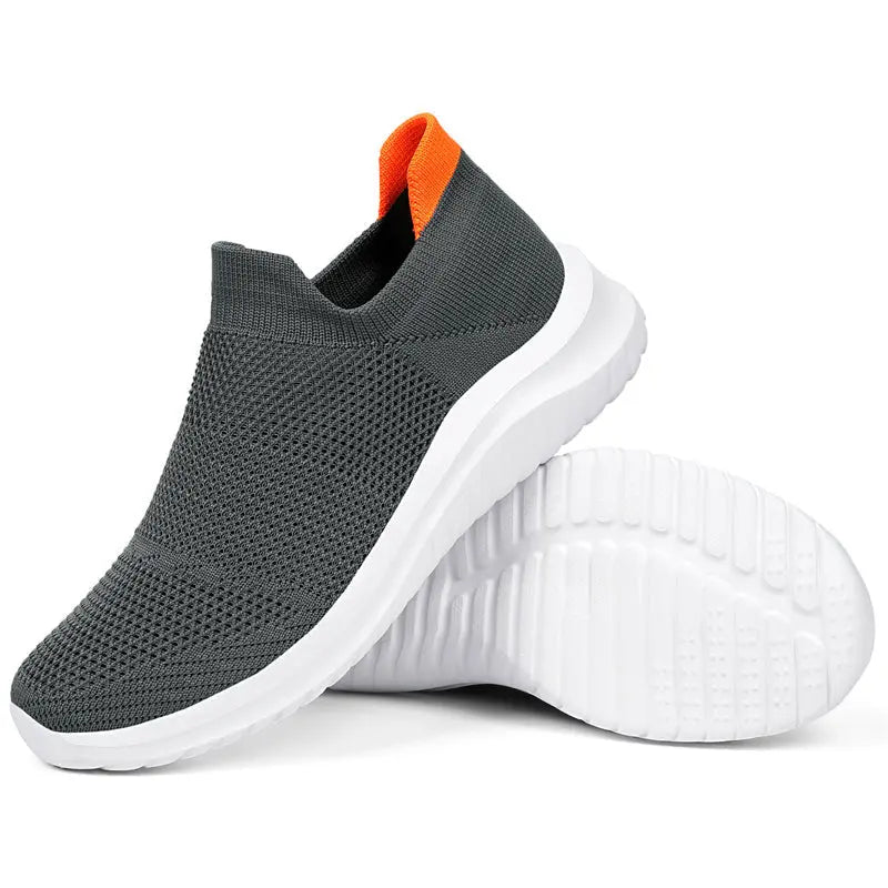 Unisex breathable knit sneakers lightweight eco-friendly fiber blend casual all-day comfort style