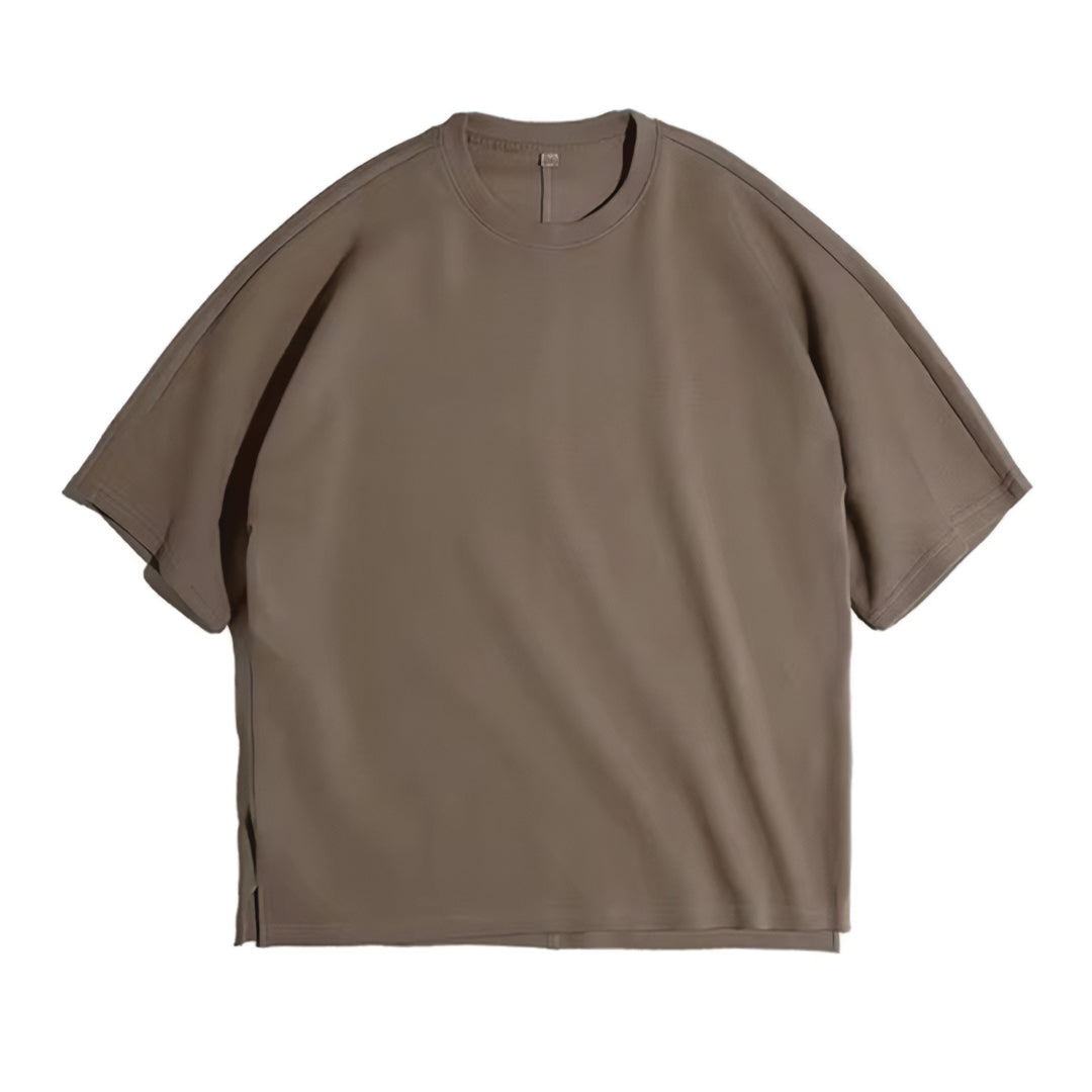 White premium cotton boxy t-shirt relaxed loose fit O-neck unisex breathable everyday casual wear