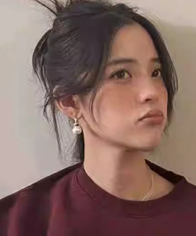 Boucles d'oreilles à tige en alliage de cuivre et soie avec perles - Urbann-Vibe