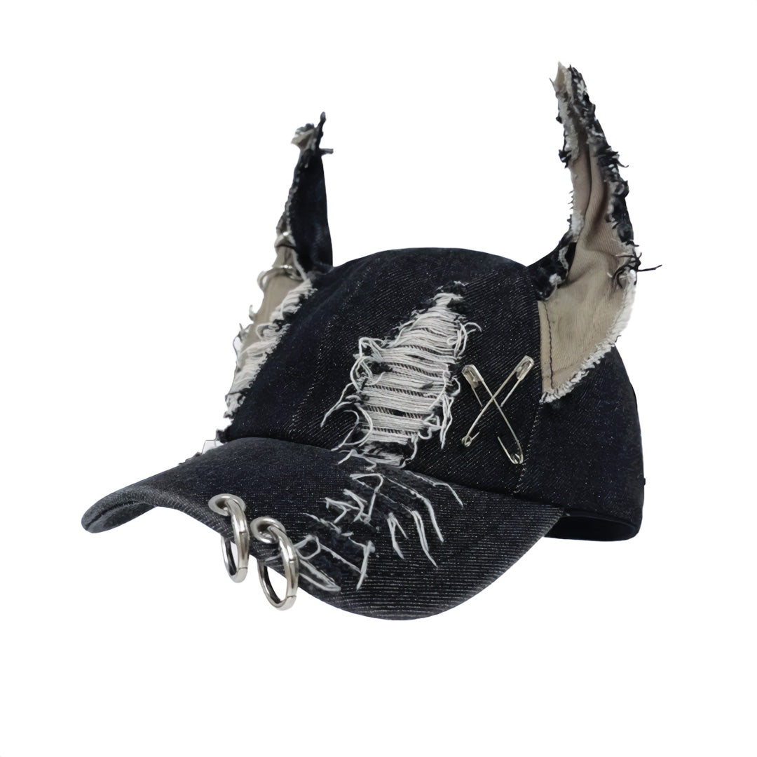 Black Ear Denim Hat - Urbann-Vibe