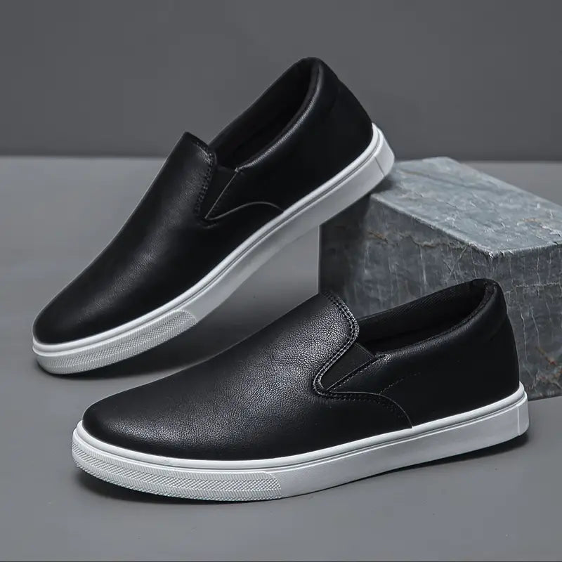 Brock brown leather slip-on loafers minimalist silhouette premium finish office-to-weekend men