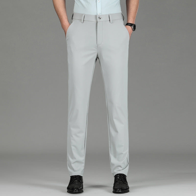 Brooks slim fit trousers for men, lightweight stretch fabric, modern tailored silhouette, professional style