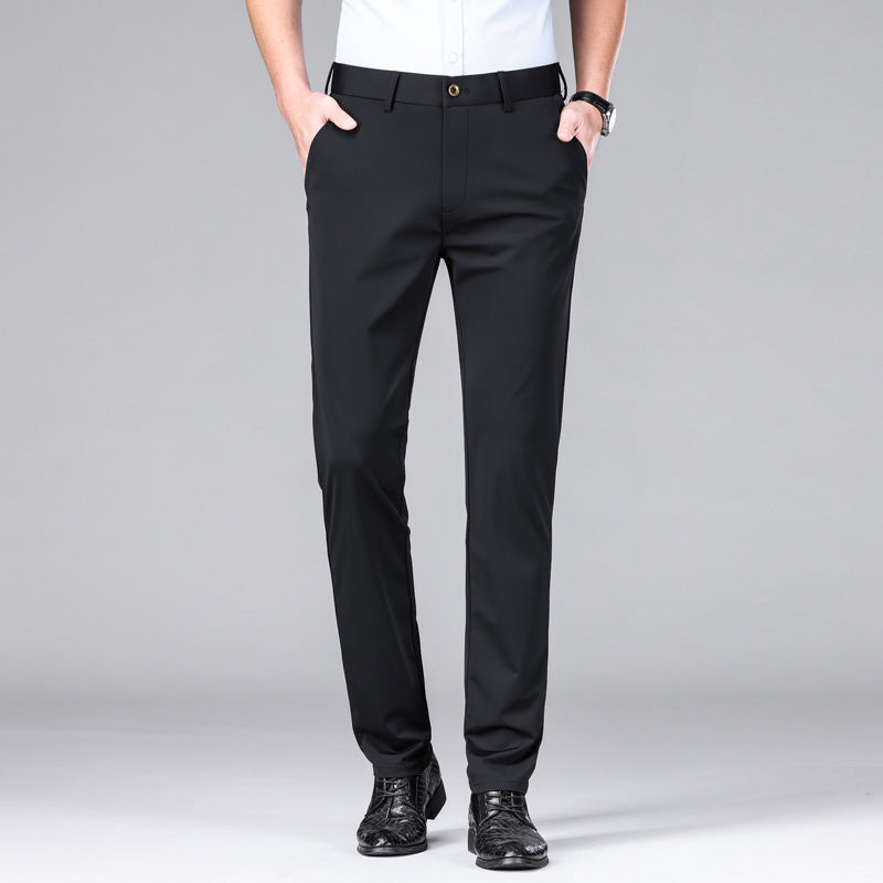 Brooks slim fit trousers, lightweight stretch fabric, modern tailored silhouette for professionals