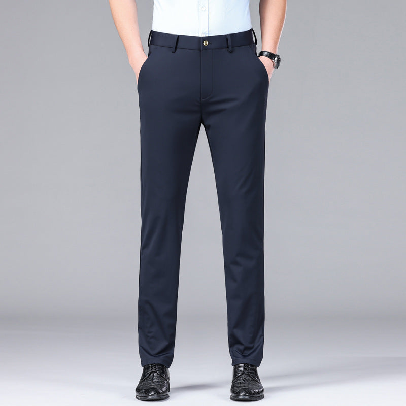 Brooks slim fit dress trousers lightweight stretch fabric tailored silhouette for professionals