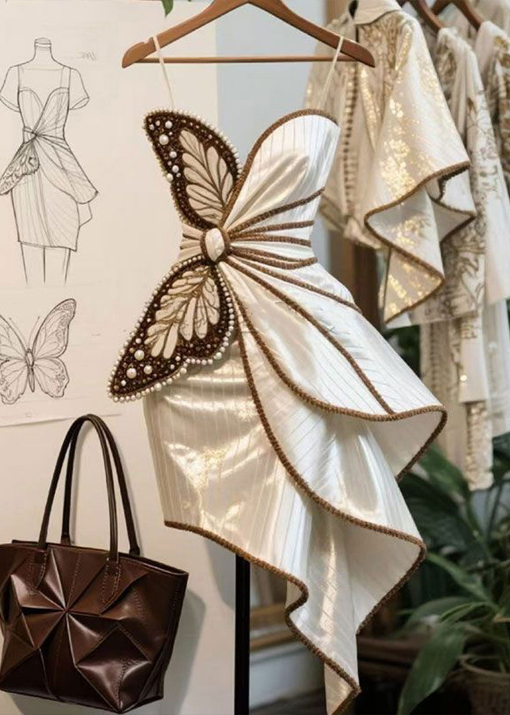 Décoration papillon pour ongles, design asymétrique, nouveauté 2025 - Urbann-Vibe