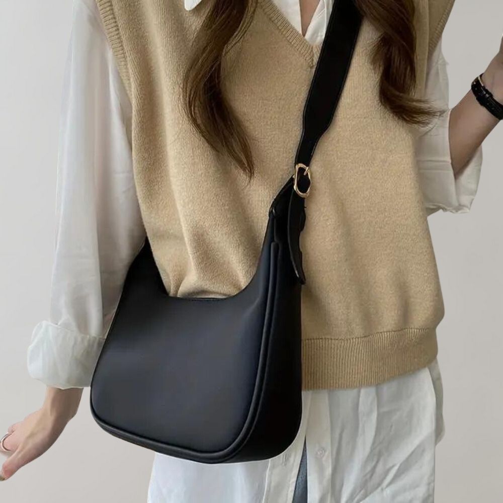 SERRA women's structured minimalist shoulder bag elegant compact everyday purse practical organization