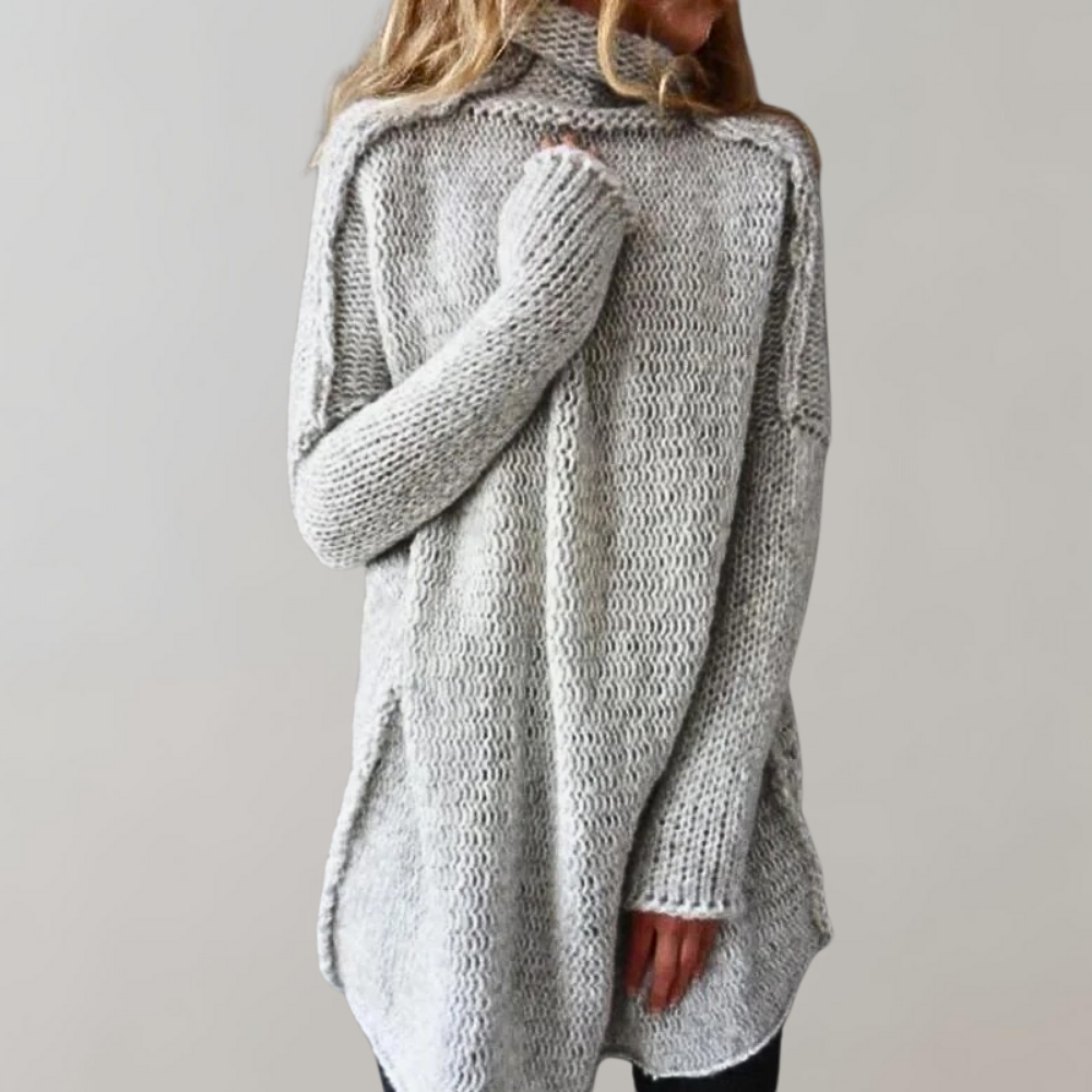 Women's Dakota relaxed fit turtleneck long knit sweater cozy winter casual layering essential