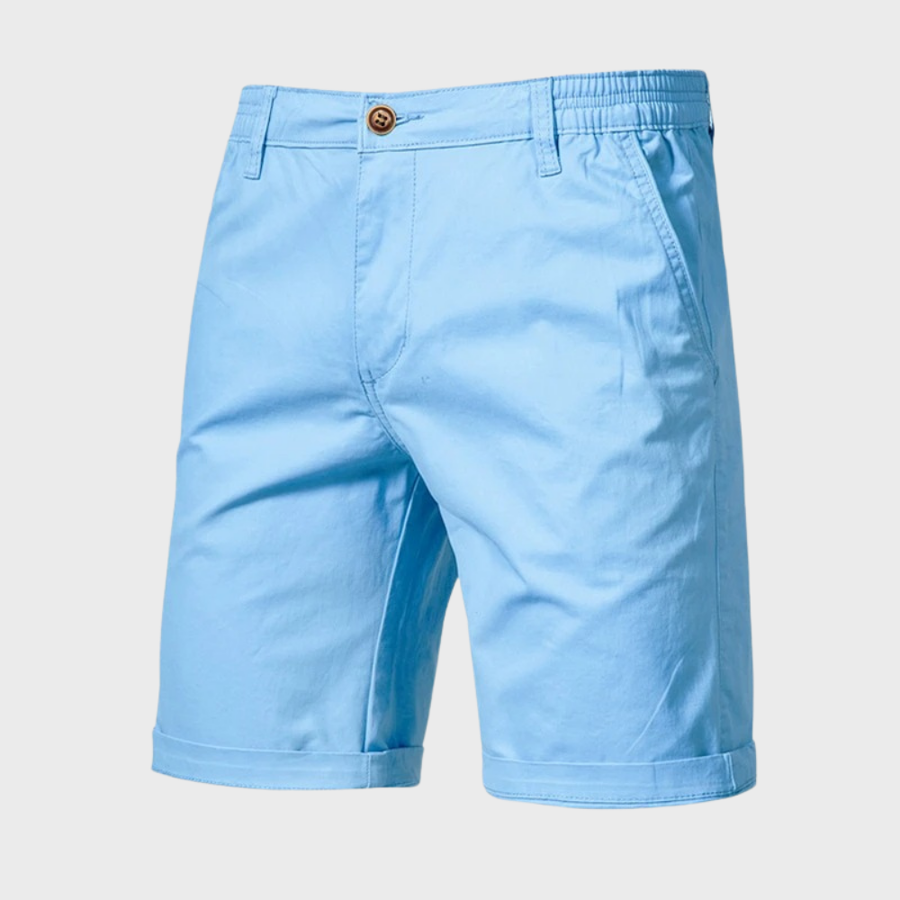 Men's lightweight casual summer shorts relaxed fit breathable everyday wear in neutral tone