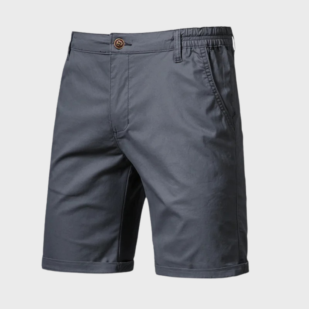 Men's lightweight casual summer shorts relaxed fit breathable everyday wear in neutral tone