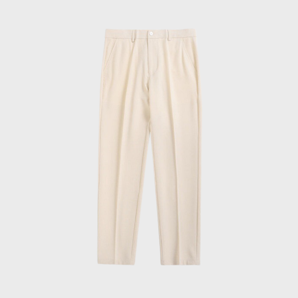 Gino men's chino pants comfort fit in neutral tone, stretch polyester for active everyday wear