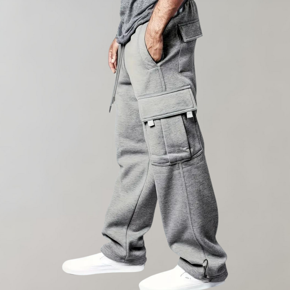 Men's olive cargo pants relaxed fit with multiple utility pockets for outdoor everyday wear