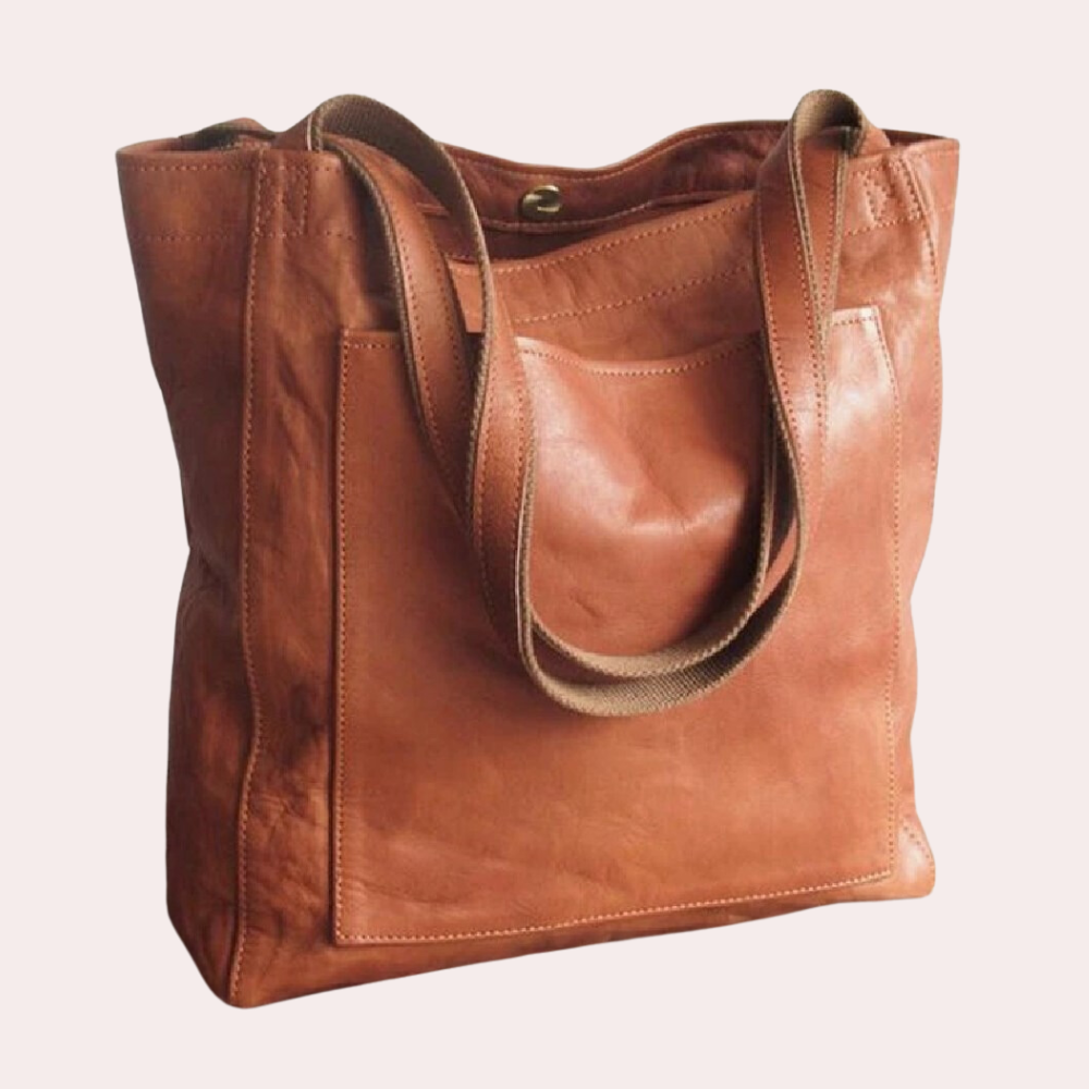 Mila women's handcrafted PU leather handbag elegant everyday tote refined finish versatile