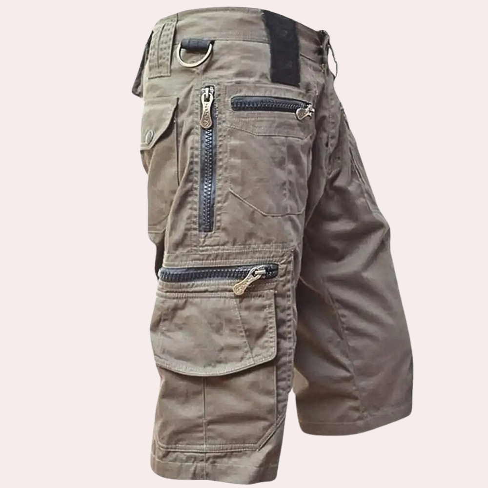 Men's tactical denim cotton blend shorts, rugged all-season style with flexible comfortable fit