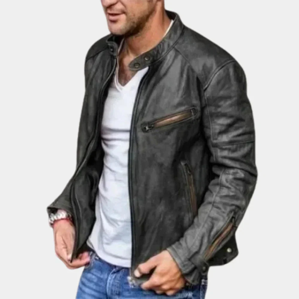 Men's classic waterproof jacket with durable water-repellent fabric for everyday weather protection